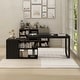 preview thumbnail 34 of 62, L-shaped executive desk With 3 Drawers for Home and Office