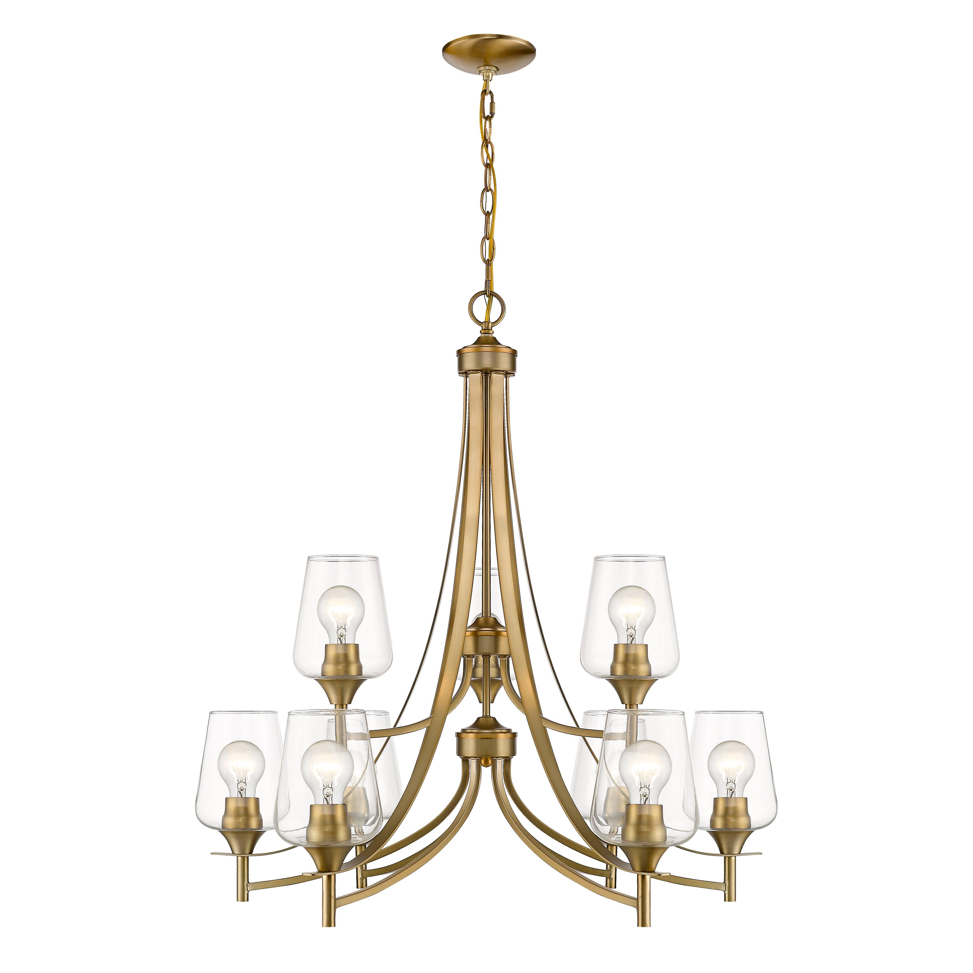 Joliet 9 Light 31 inch Olde Brass Chandelier Bed Bath & Beyond 39130232