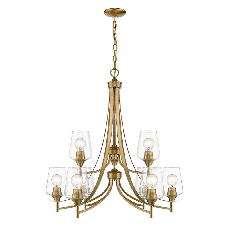 Joliet 9 Light 31 inch Olde Brass Chandelier Bed Bath & Beyond 39130232
