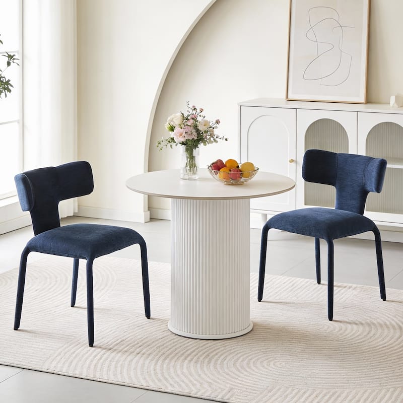 Modern Dining Chairs Set of 2, 18.9"Wx18.5"D Contemporary Fabric Side Chairs
