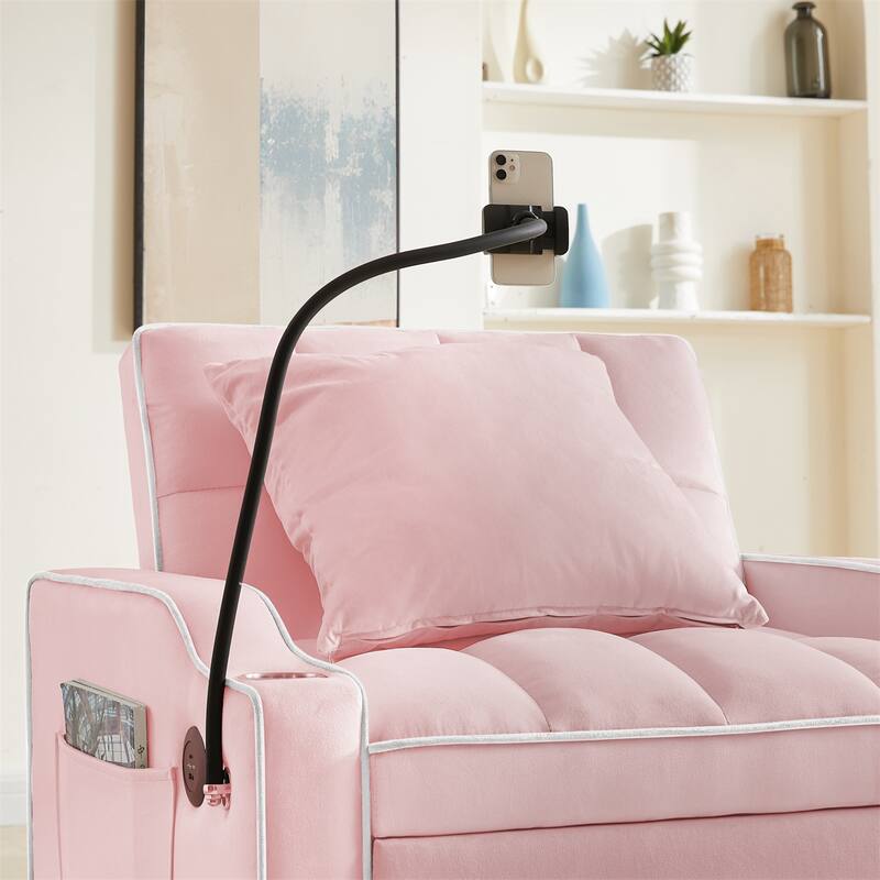 3-in-1 Convertible Sleeper Chair Sofa Bed Adjustable Pull Out