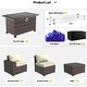 preview thumbnail 75 of 125, Kullavik 13 Pieces Outdoor Patio Furniture Set with Fire Pit Table w/ Wide Armrests
