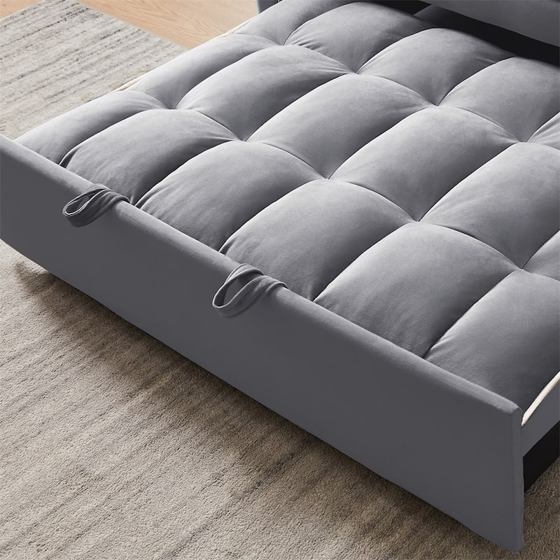 Versatile Foldable Sofa Bed in 3 Lengths,Adjustable Back w/ USB