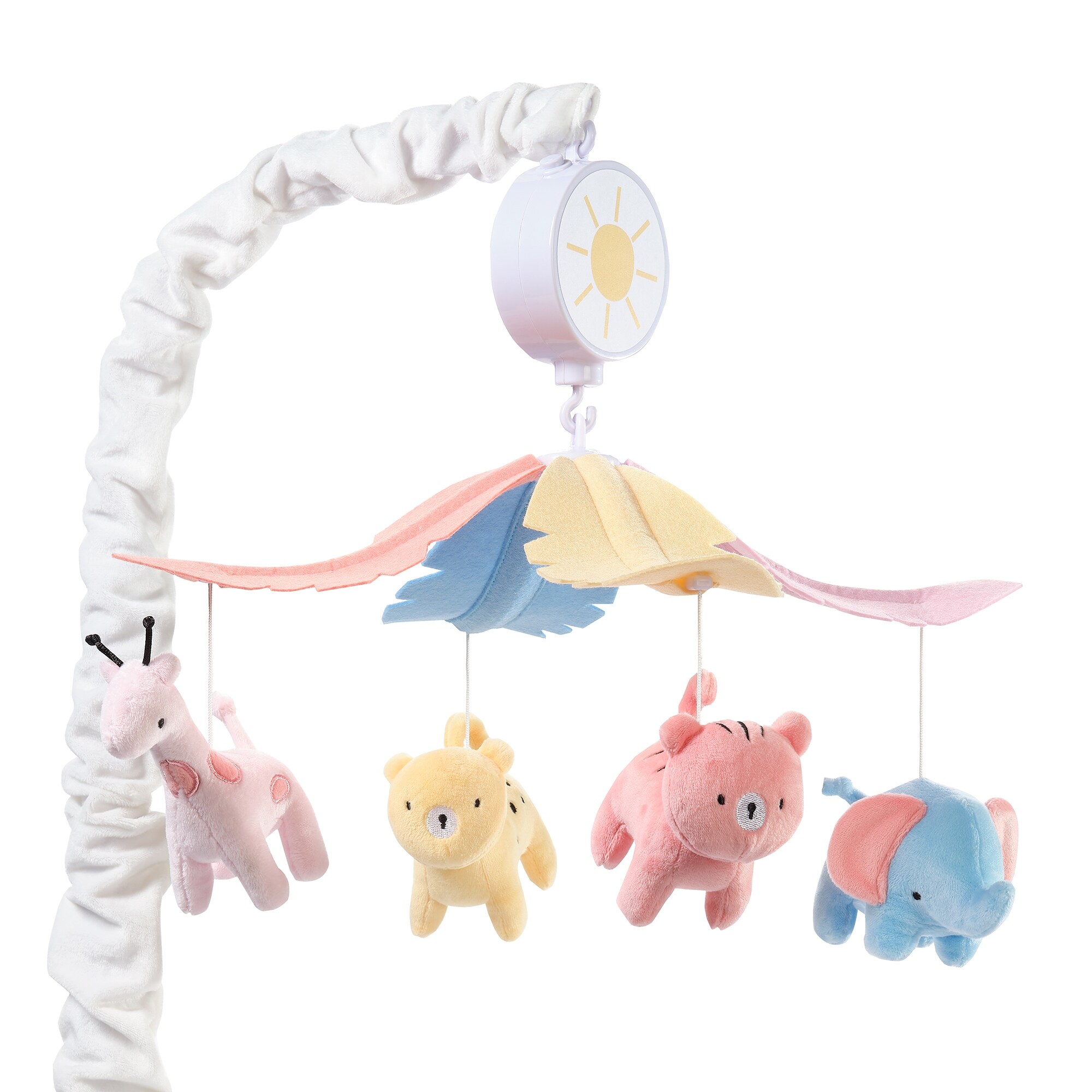 Lambs & Ivy Snuggle Jungle Pastel Safari Musical Baby Crib Mobile