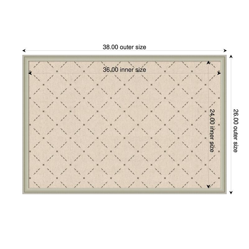 Kate and Laurel Pinboard Green Lattice Print