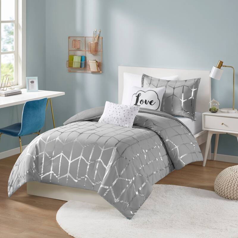 Intelligent Design Khloe 5-pc. Metallic Printed Comforter Set
