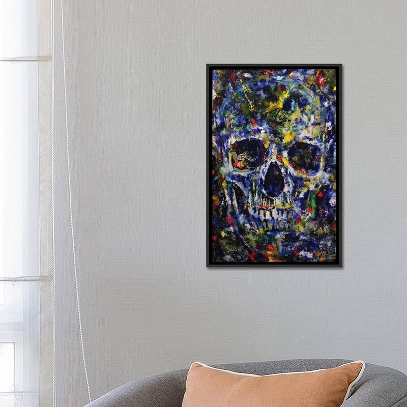iCanvas "Skull Abstract" by Michael Creese Framed