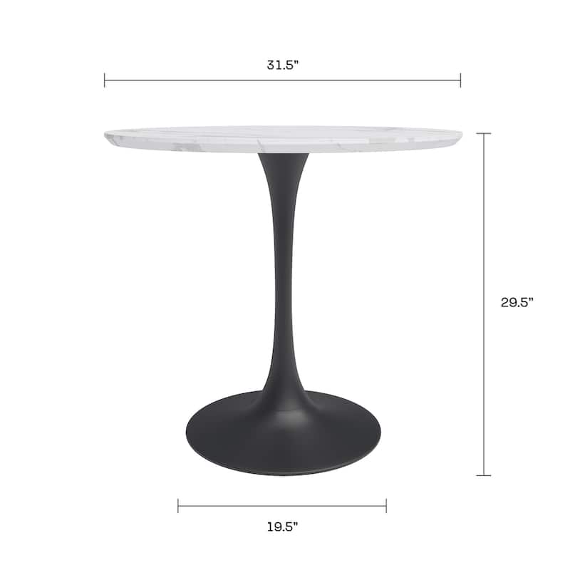 Kurv Mid-Century Modern 3-Piece Cafe Dining Set