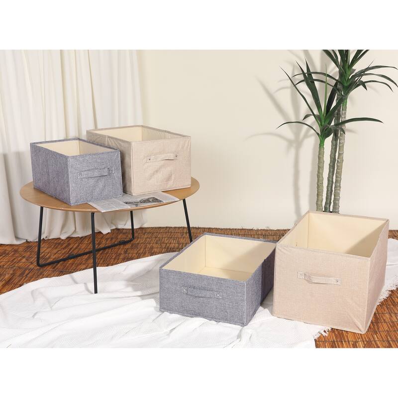 Storage Cube, Fabric Storage Bin with Handles for Shelves Closet, 1 Pack Foldable Storage Basket for Organizing Clothes Books