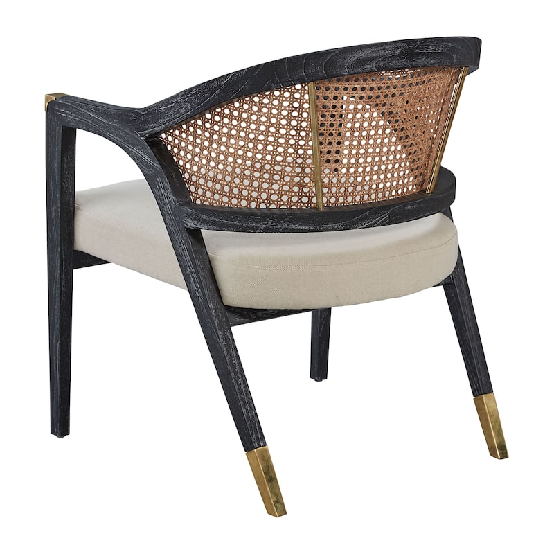 Furniture Classics Royce Cushioned Mahogany Accent Armchair
