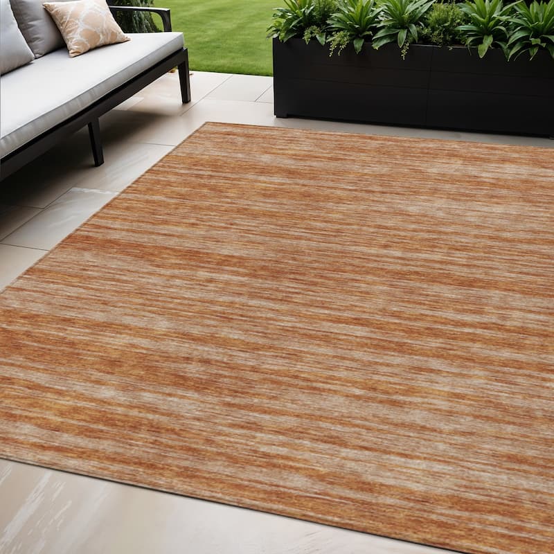 HomeRoots Abstract Modern Rectangle Outdoor Rug - 5' X 8'