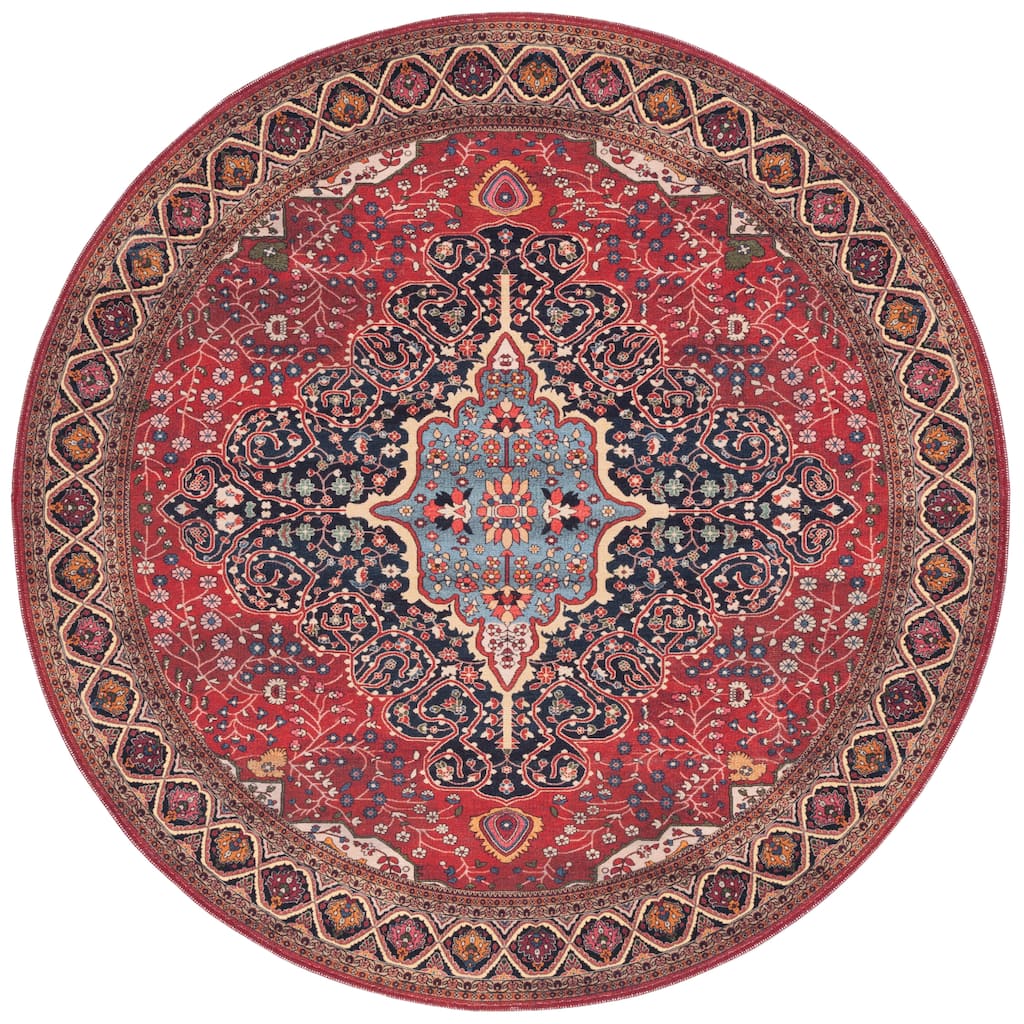 SAFAVIEH Serapi Leatha Traditional Machine Washable Cotton Rug