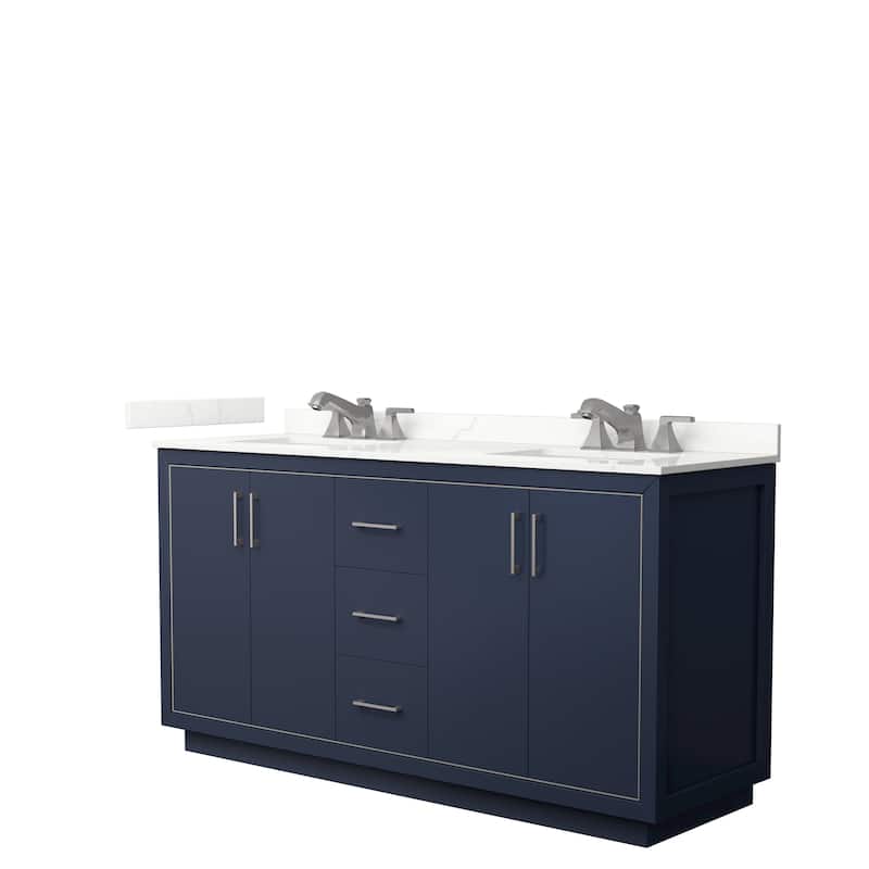 Icon 66-inch Double Vanity, Quartz Top