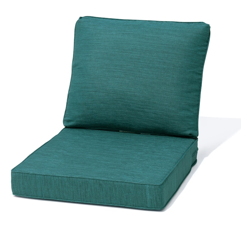 27.6'' x 24.4'' x 4.5'' Outdoor Indoor Patio Seat Cushions Set (Seat & Back) - 1PC - MALACHITE