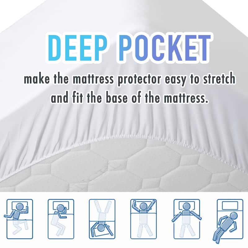 Soft Washable Embossed Square Pattern Fitted Mattress With Deep Pocket