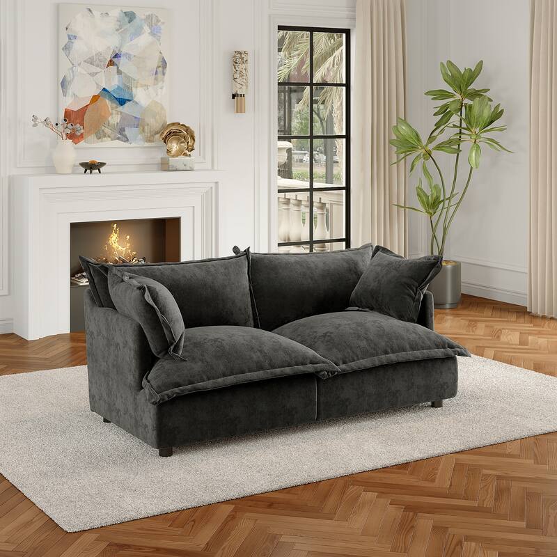 Cloud Chenille Upholstered Modular Sectional Sofa