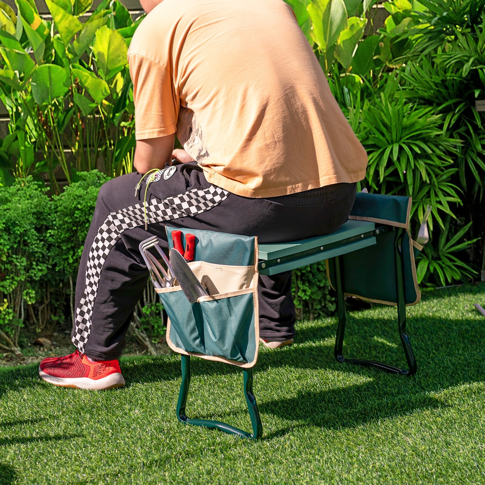 Garden Kneeler and Seat, Foldable Garden Stool Heavy Duty Gardening - See  Details - On Sale - Overstock - 42466075, image size:1600x1600
