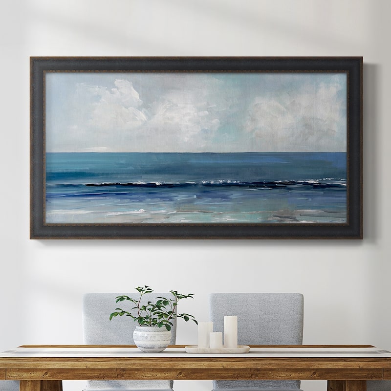 Blue Seas Premium Framed Canvas- Ready to Hang