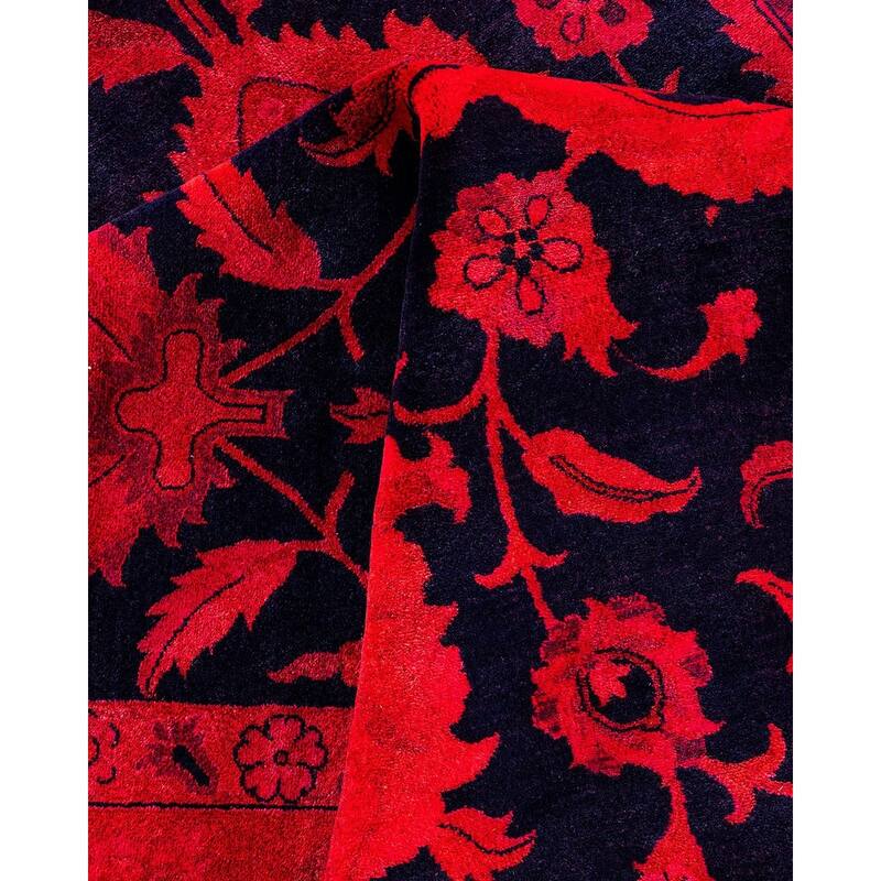 Overdyed, One-of-a-Kind Hand-Knotted Area Rug - Pink - 8' 3" x 10' 1"