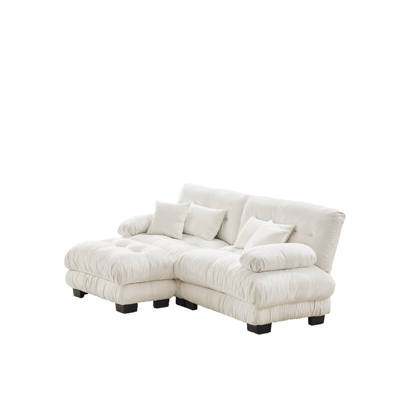 Free Combination Modular Chenille Sectional Sofa Comfy Cloud Couch for Living Room