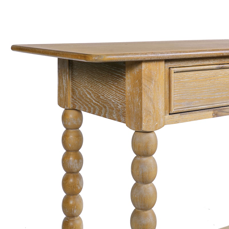 Christopher Knight Home - Duvall Retro Wood Console Table with Artistic Column Details