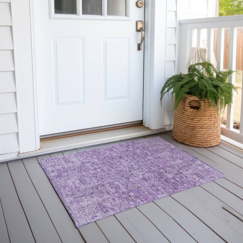 Machine Washable Indoor/ Outdoor Chantille Vintage Traditional Rug