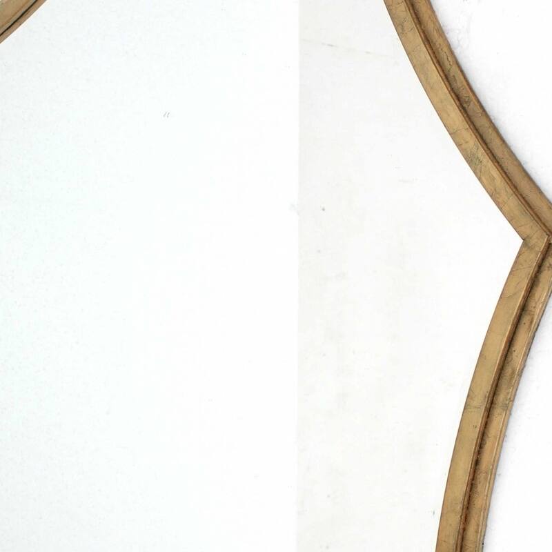 HomeRoots 33" Gold Octagon Metal Framed Accent Mirror - 40