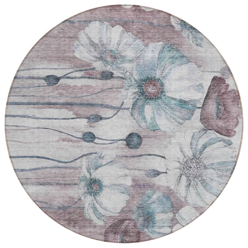 HomeRoots Floral Transitional Rectangle Outdoor Rug