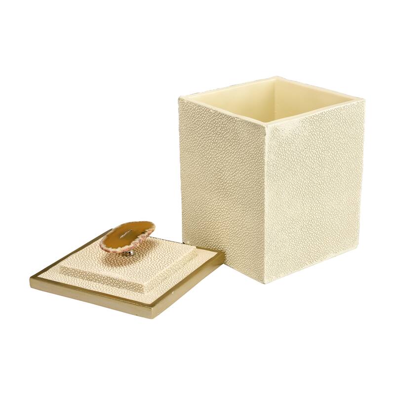 Elk Home Brenner Off White Fabric 5.25 Inch Wide Box