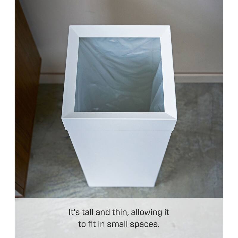 Yamazaki Home Trash Can, Steel, 7.25 gallons, 27 liters
