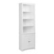 preview thumbnail 8 of 18, Tall Bookcase with 2 Shaker Doors, White