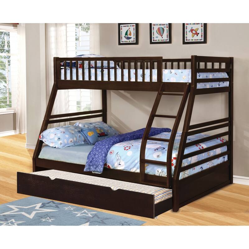 Ephram Convertible Twin Over Full Bunk Bed (Optional Storage/ Trundle)