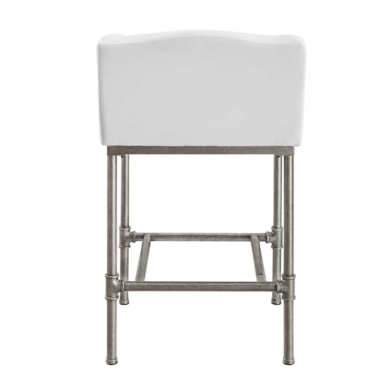 Hillsdale Dillon Metal Upholstered Non-Swivel Stool