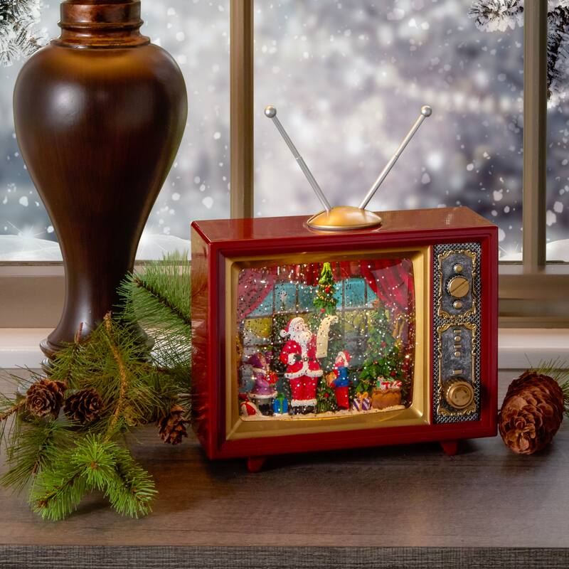 8"Led Santa Tv Water Globe