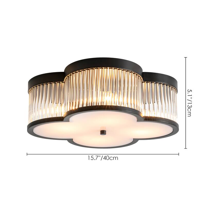 15.7" 4 - Light Modern Flush Mount Ceiling Light for Bedroom - 4 Light