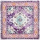 preview thumbnail 54 of 164, SAFAVIEH Monaco Lillie Boho Medallion Distressed Area Rug 6'7" Square - Violet/Light Blue