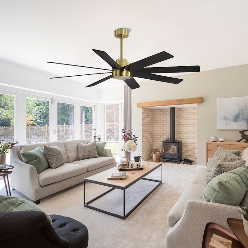 MLiAN 72 in. 8-Plywood Blades Indoor Ceiling Fan With Remote...