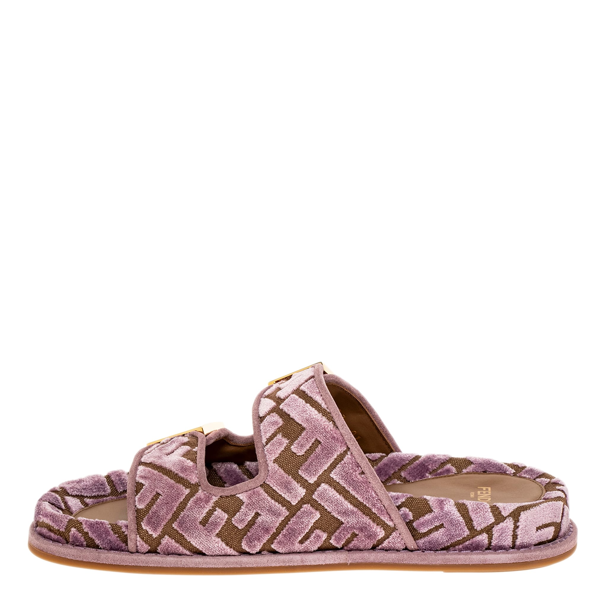 Fendi Feel FF Jacquard Slides - Overstock - 42939660