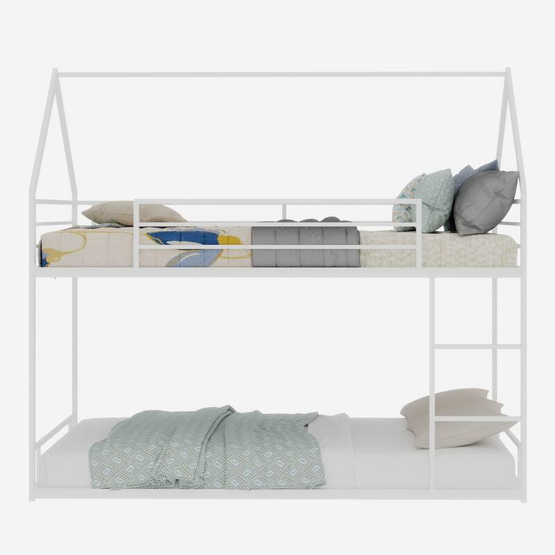 Metal Twin over Twin Bunk Bed Heavy-duty Sturdy Metal