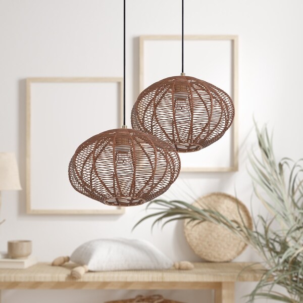 Woven globe chandelier cheap