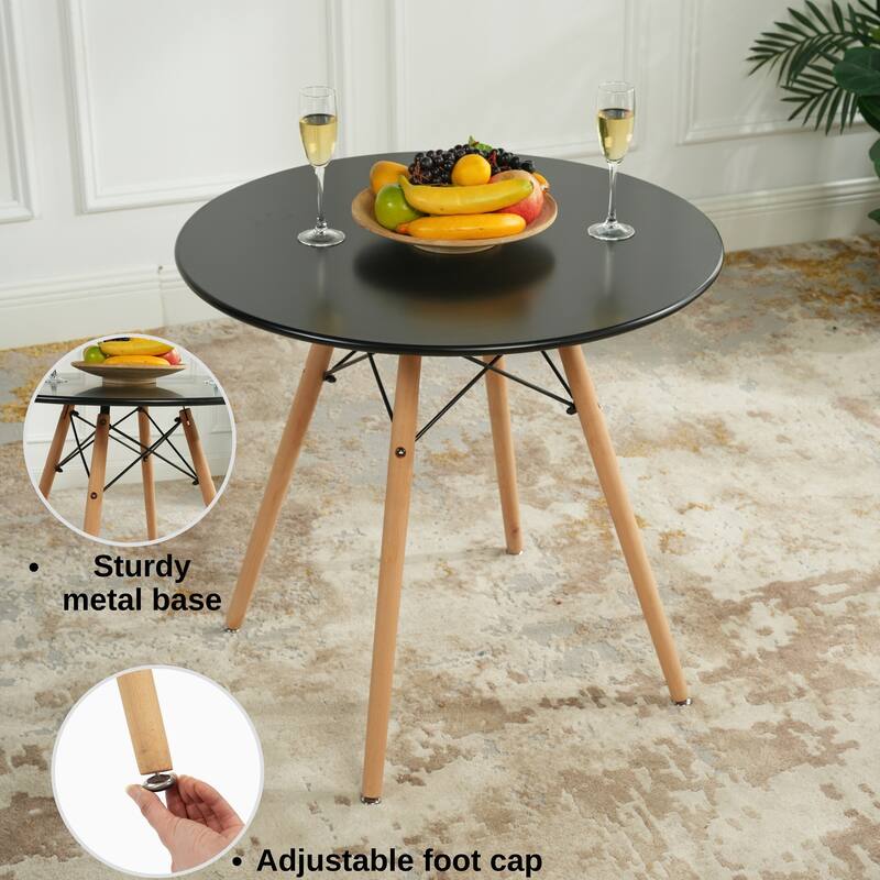 HomyLin 31.5" Round Dining Table Mid-Century Modern Coffee Table