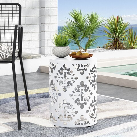 Mathena Outdoor Outdoor Metal Side Table by Christopher Knight Home
