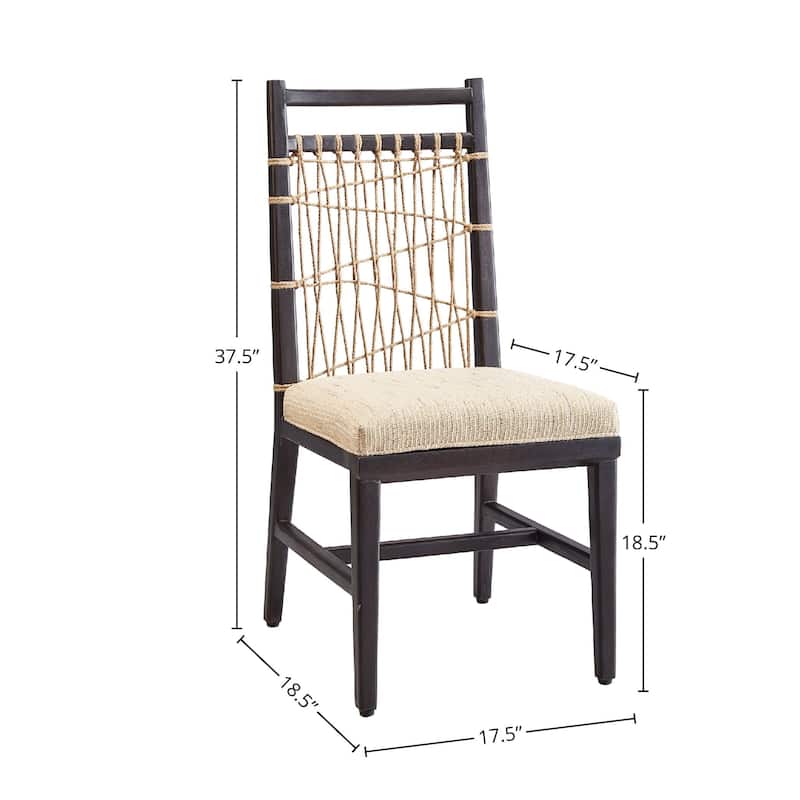 Fender String Mahogany Upholstered Dining Chair, Black