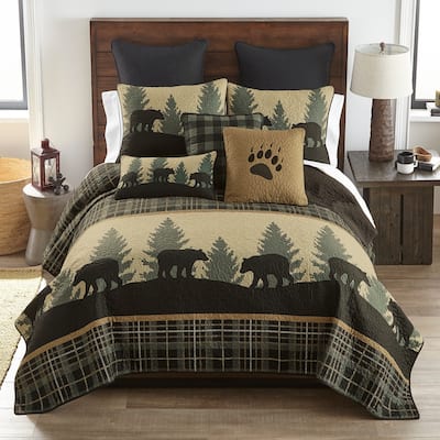 Donna Sharp Bear Walk Plaid Quilt or Sham