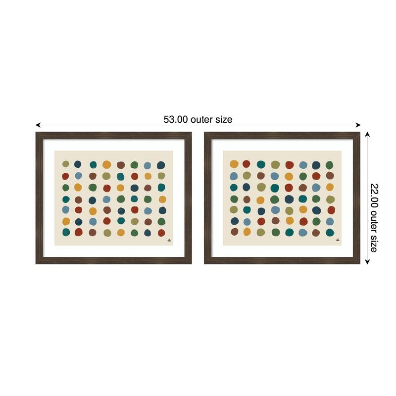 Kate and Laurel Meditation No. 3 2 Piece Framed Wall Art Print Set by Kelly Knaga