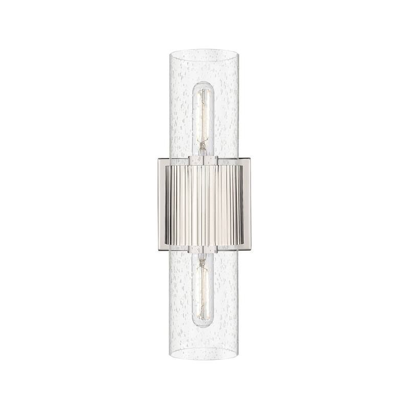 Innovations Lighting 428-2WL-15-4 Bolivar Vanity Bolivar 2 Light 4" - Polished Nickel / Seedy