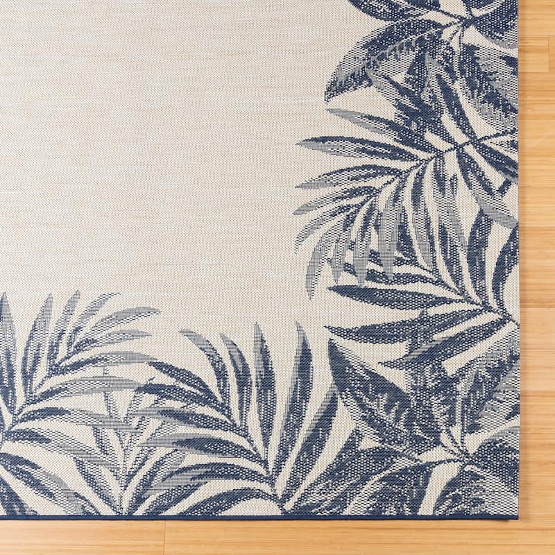 Gertmenian Solterra Nautical Coastal Tropical Weather Resistant Polypropylene Flatweave Indoor/ Outdoor Area Rug Collection