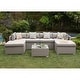 preview thumbnail 1 of 32, COSIEST 7-Piece Outdoor Patio Wicker Sectional Sofa with Coffee Table GreyWicker+GreyCushion