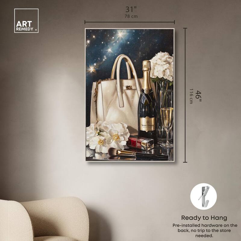 Cheers to Starry Glam Canvas by Art Remedy