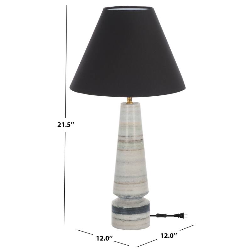 SAFAVIEH Lighting Jules Table Lamp 22-Inch Marble Base Design - 12"W x 12"D x 22"H